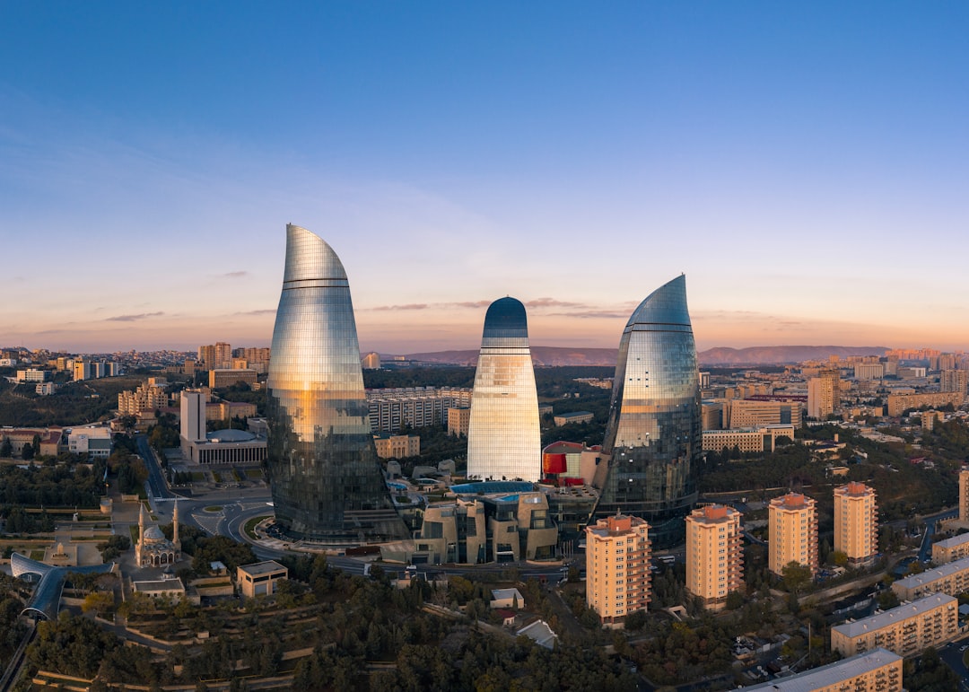 Baku Azerbaijan city skyline